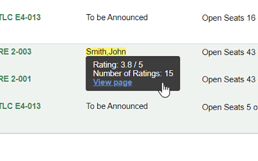 Rate my Professor for Beartracks from Chrome web store to be run with OffiDocs Chromium online Rate my Professor for Beartracks from Chrome web store to be run with OffiDocs Chromium online