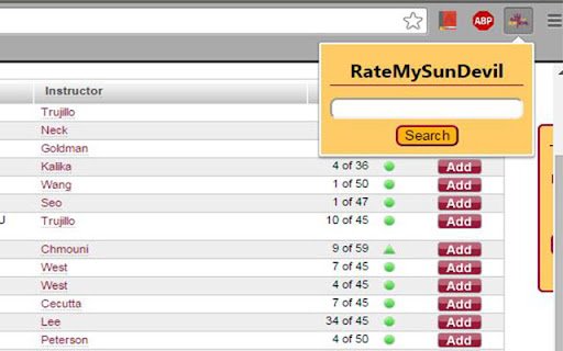 RateMySunDevil from Chrome web store to be run with OffiDocs Chromium online RateMySunDevil from Chrome web store to be run with OffiDocs Chromium online