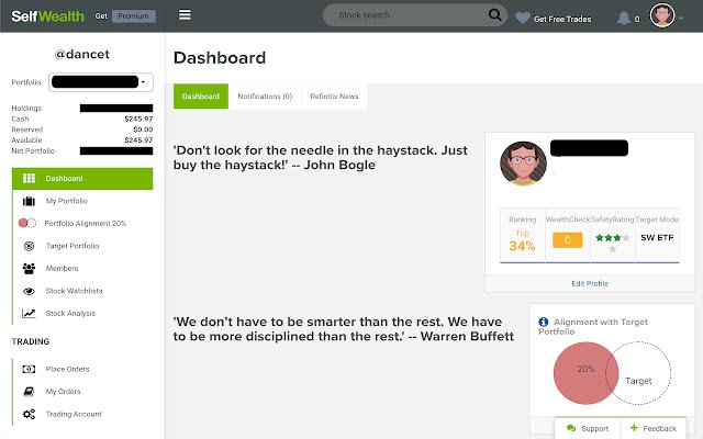 Rational Investor  from Chrome web store to be run with OffiDocs Chromium online