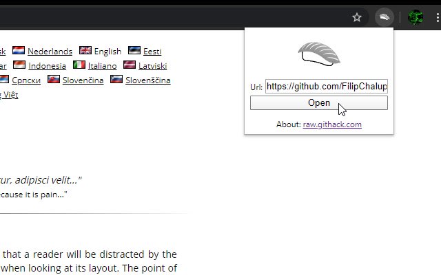 Githack mentah daripada kedai web Chrome untuk dijalankan dengan OffiDocs Chromium dalam talian