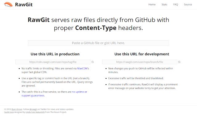 RawGIT Viewer mula sa Chrome web store na tatakbo sa OffiDocs Chromium online