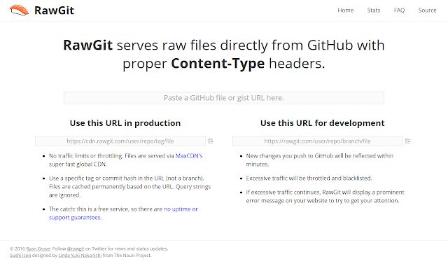 RawGIT Viewer aus dem Chrome-Webshop zur Ausführung mit OffiDocs Chromium online