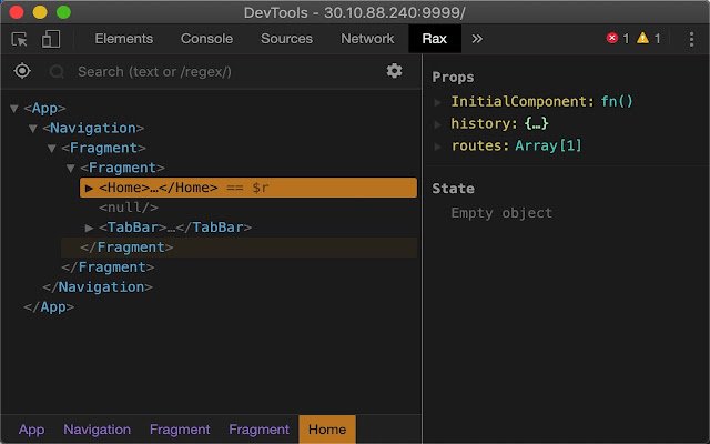 Rax Developer Tools  from Chrome web store to be run with OffiDocs Chromium online