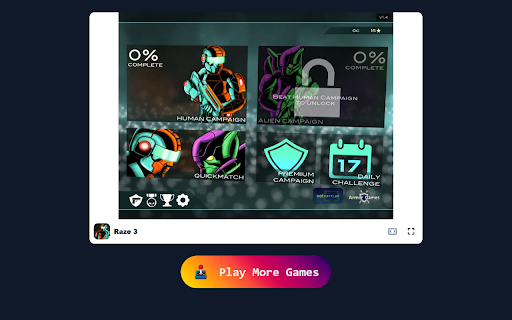 Raze 3 Game Battle Aliens and Mercenaries in Epic Sci Fi Combat!  from Chrome web store to be run with OffiDocs Chromium online