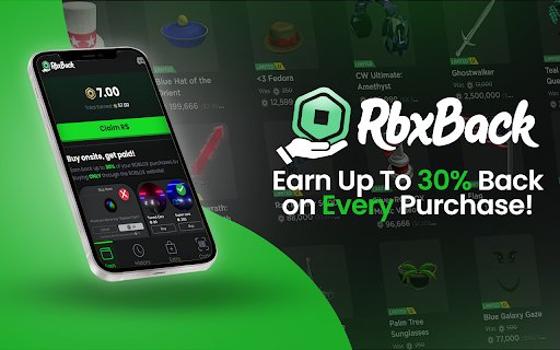 RbxBack Free R$ Cashback!  from Chrome web store to be run with OffiDocs Chromium online