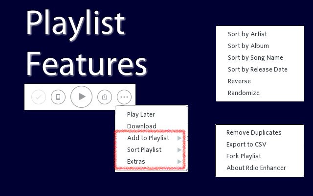 Rdio Enhancer  from Chrome web store to be run with OffiDocs Chromium online
