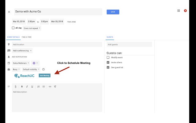 ReachUC เสร็จสมบูรณ์จาก Chrome เว็บสโตร์เพื่อใช้งานกับ OffiDocs Chromium ทางออนไลน์