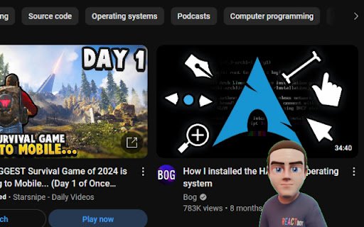 ReactBot Web  from Chrome web store to be run with OffiDocs Chromium online
