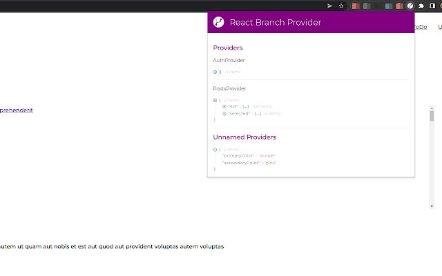 React Branch Provider Tool  from Chrome web store to be run with OffiDocs Chromium online