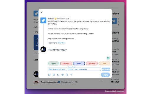 Reacti AI  from Chrome web store to be run with OffiDocs Chromium online
