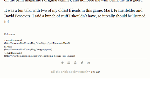 readability links to footnotes extension  from Chrome web store to be run with OffiDocs Chromium online