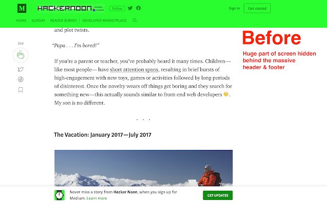 Readable Medium.com  from Chrome web store to be run with OffiDocs Chromium online