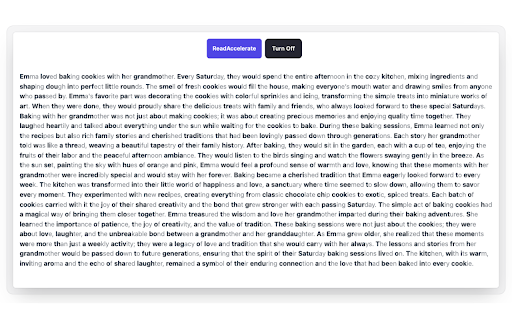 ReadAccelerate  from Chrome web store to be run with OffiDocs Chromium online