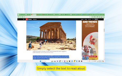 Read Aloud  from Chrome web store to be run with OffiDocs Chromium online