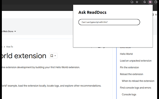 Read Docs  from Chrome web store to be run with OffiDocs Chromium online