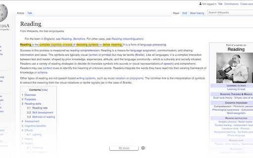 ReaderEase  from Chrome web store to be run with OffiDocs Chromium online