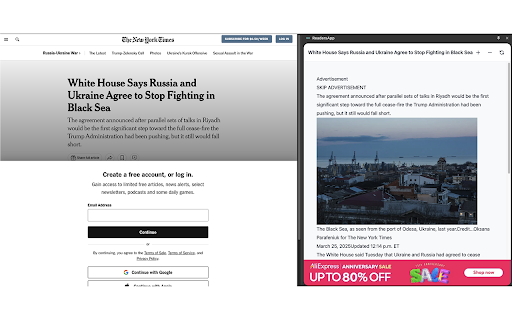 Readers  from Chrome web store to be run with OffiDocs Chromium online