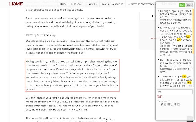 Read Helper  from Chrome web store to be run with OffiDocs Chromium online