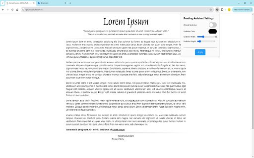 Reading Assistant  from Chrome web store to be run with OffiDocs Chromium online