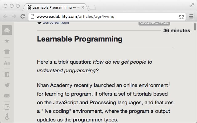 Reading Time  from Chrome web store to be run with OffiDocs Chromium online