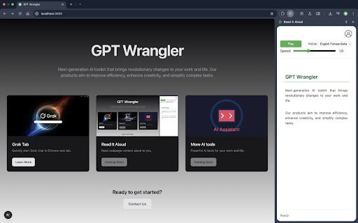 Read It Aloud: Natural Text to Speech  from Chrome web store to be run with OffiDocs Chromium online