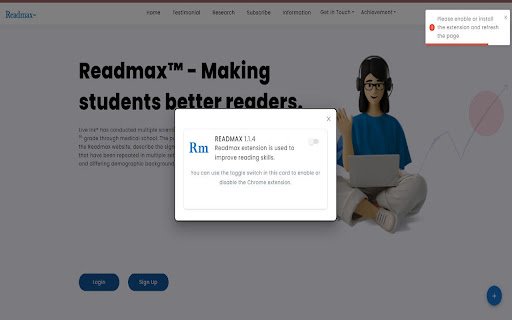 Readmax Switch  from Chrome web store to be run with OffiDocs Chromium online