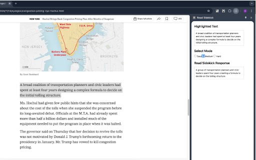 Read Sidekick  from Chrome web store to be run with OffiDocs Chromium online