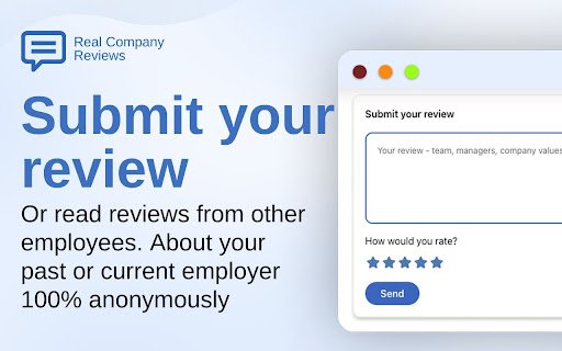 Real Company Reviews  from Chrome web store to be run with OffiDocs Chromium online
