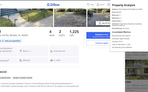 Real Estate Profitability Analyzer  from Chrome web store to be run with OffiDocs Chromium online