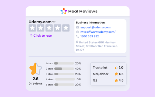 RealReviews.io Extension  from Chrome web store to be run with OffiDocs Chromium online