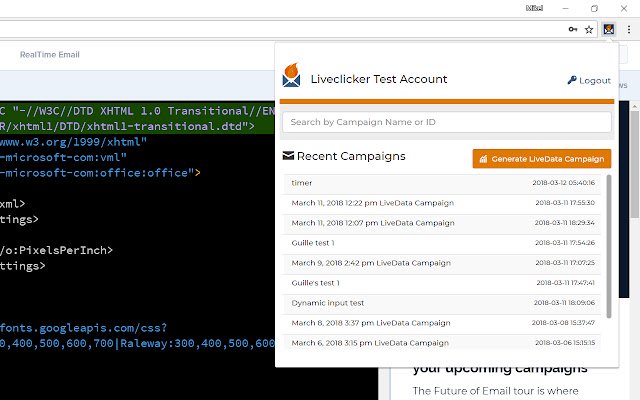 דוא"ל בזמן אמת עבור Litmus מחנות האינטרנט של Chrome שיופעל עם OffiDocs Chromium באינטרנט