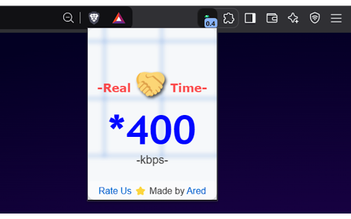 Real Time Internet Speed Monitor  from Chrome web store to be run with OffiDocs Chromium online
