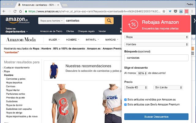 Rebajas Amazon dal Chrome Web Store per essere eseguito con OffiDocs Chromium online