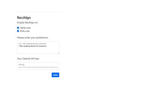 RecAlign  from Chrome web store to be run with OffiDocs Chromium online