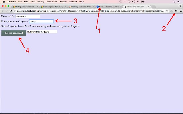 Recall my password  from Chrome web store to be run with OffiDocs Chromium online