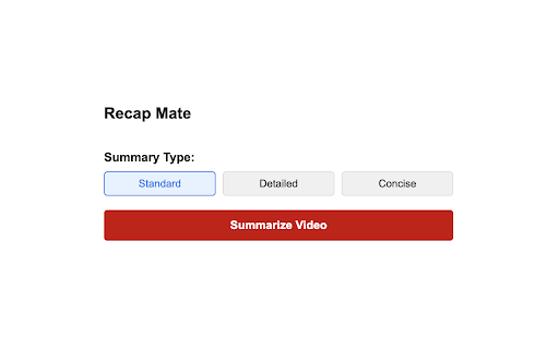 Recap Mate  from Chrome web store to be run with OffiDocs Chromium online