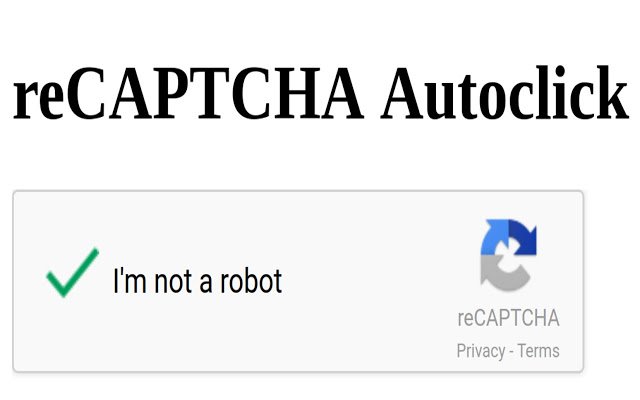 reCAPTCHA Autoclicker  from Chrome web store to be run with OffiDocs Chromium online