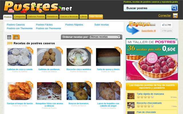 Recetas de Postres caseros ຈາກ Chrome web store ທີ່ຈະດໍາເນີນການກັບ OffiDocs Chromium ອອນໄລນ໌