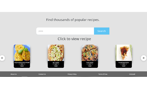 Recipe Search  from Chrome web store to be run with OffiDocs Chromium online