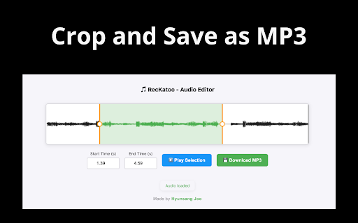 RecKatoo: Audio Recorder  Editor for Chrome Tabs  from Chrome web store to be run with OffiDocs Chromium online