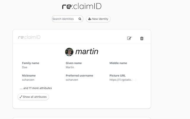 re:claimID  from Chrome web store to be run with OffiDocs Chromium online