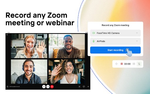Record Zoom Meeting  from Chrome web store to be run with OffiDocs Chromium online