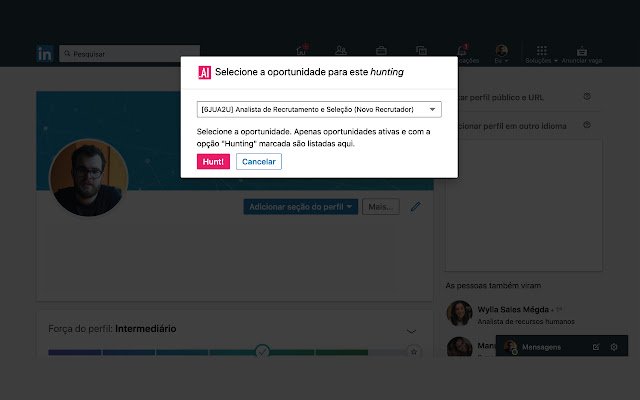 RECRUT.AI Hunter da Chrome Web Store será executado com OffiDocs Chromium online