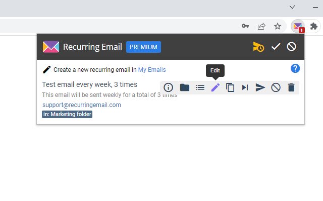 क्रोम वेब स्टोर से आवर्ती ईमेल को ऑफिस डॉक्स क्रोमियम ऑनलाइन के साथ चलाया जाएगा