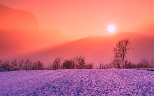 Red afternoon on the mountain  from Chrome web store to be run with OffiDocs Chromium online