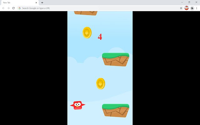 Red Bird Platform Game  from Chrome web store to be run with OffiDocs Chromium online