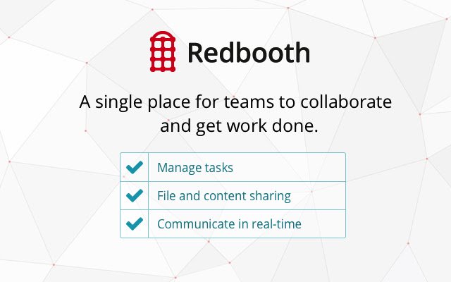 Redbooth Project Management  from Chrome web store to be run with OffiDocs Chromium online