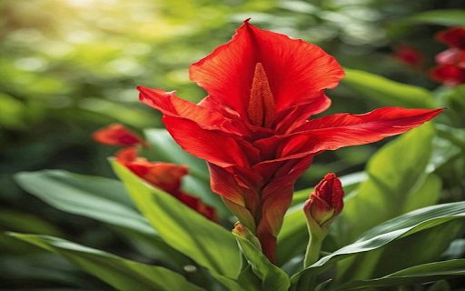 Red canna flower wallpaper  from Chrome web store to be run with OffiDocs Chromium online