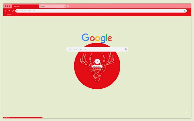 Red circle deer  from Chrome web store to be run with OffiDocs Chromium online