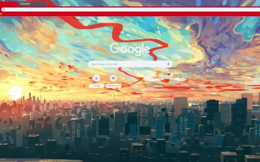 Red City Skyline  from Chrome web store to be run with OffiDocs Chromium online